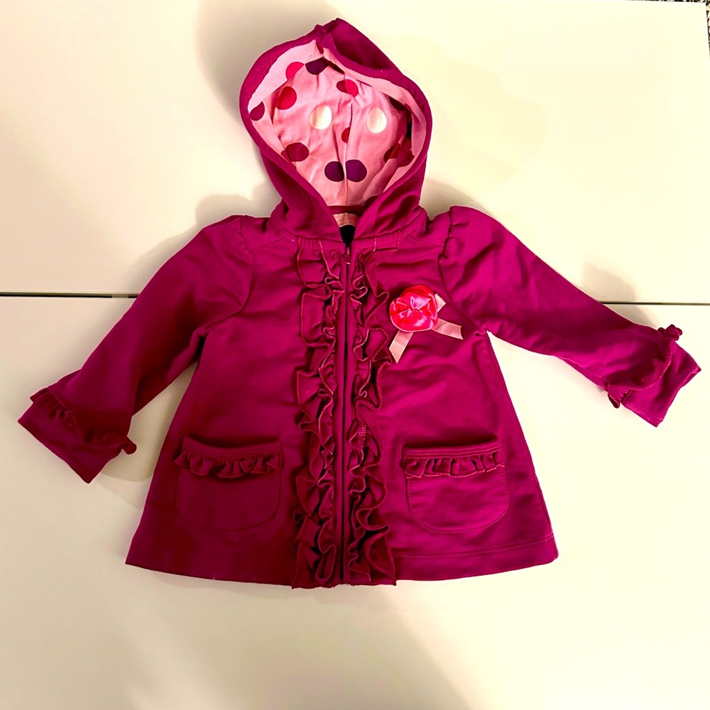Baby Headquarters Girls Hoodie 12M Full Zipper